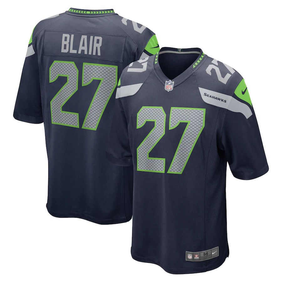 Men Seattle Seahawks 27 Marquise Blair Nike College Navy Game NFL Jersey